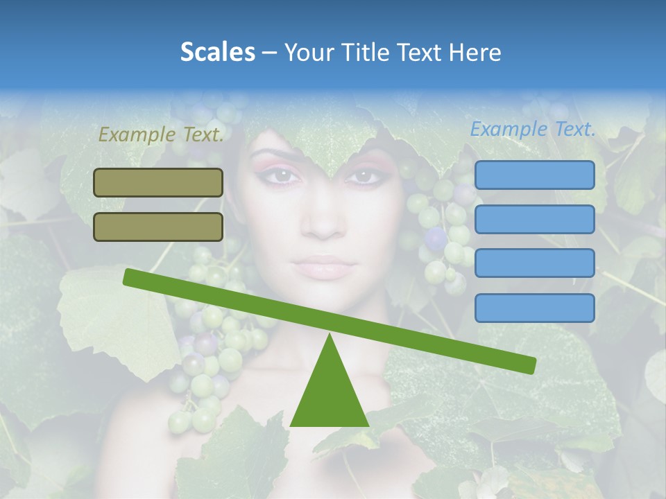 Grapes Body Lady PowerPoint Template