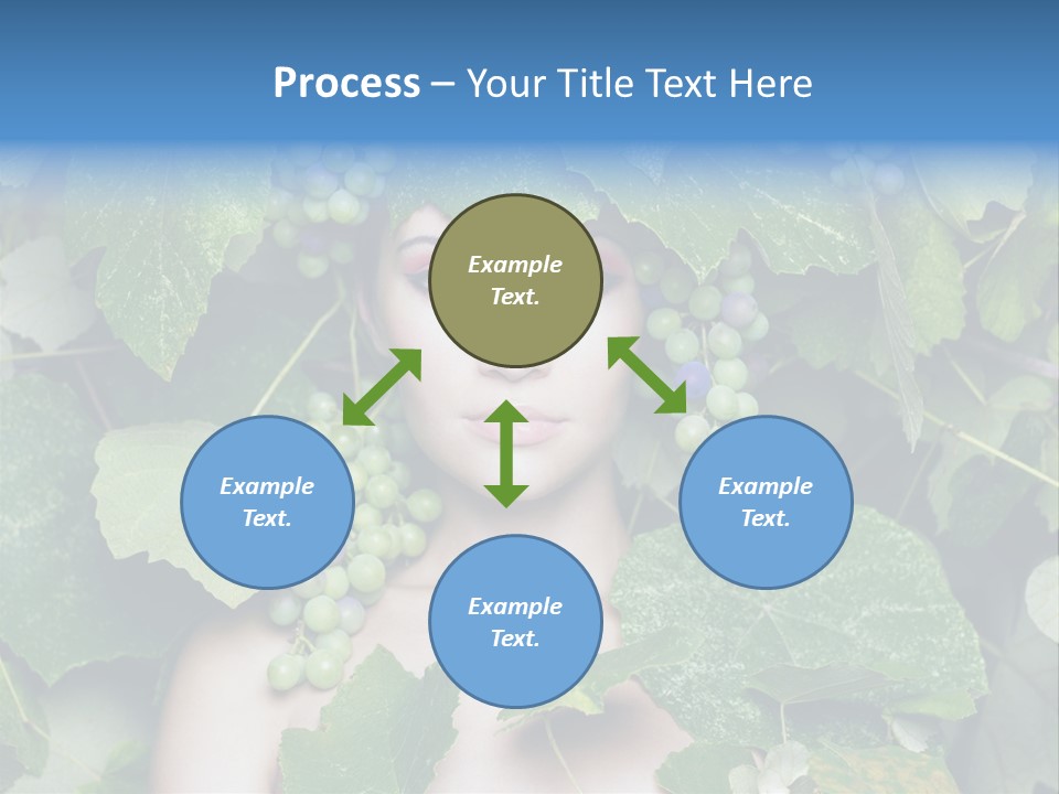 Grapes Body Lady PowerPoint Template