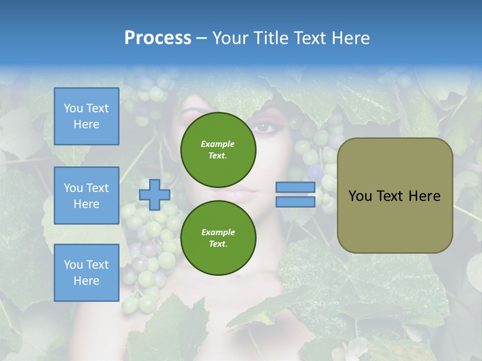 Grapes Body Lady PowerPoint Template
