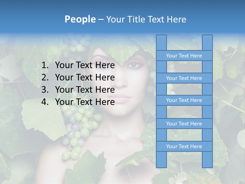Grapes Body Lady PowerPoint Template