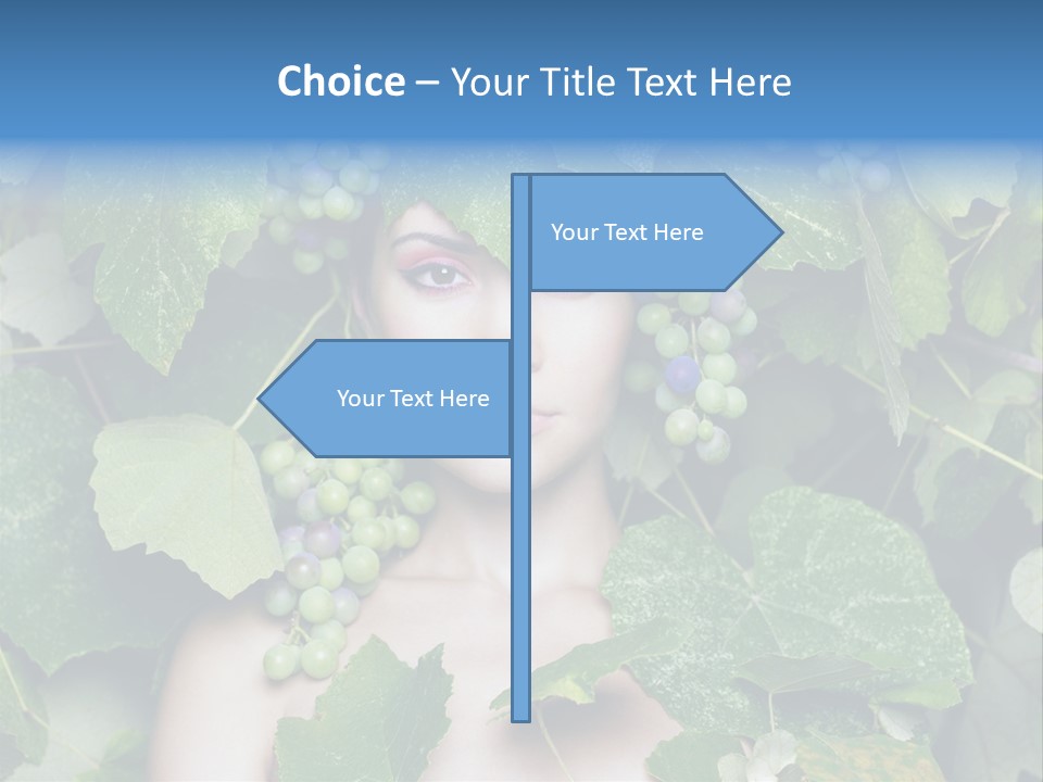 Grapes Body Lady PowerPoint Template