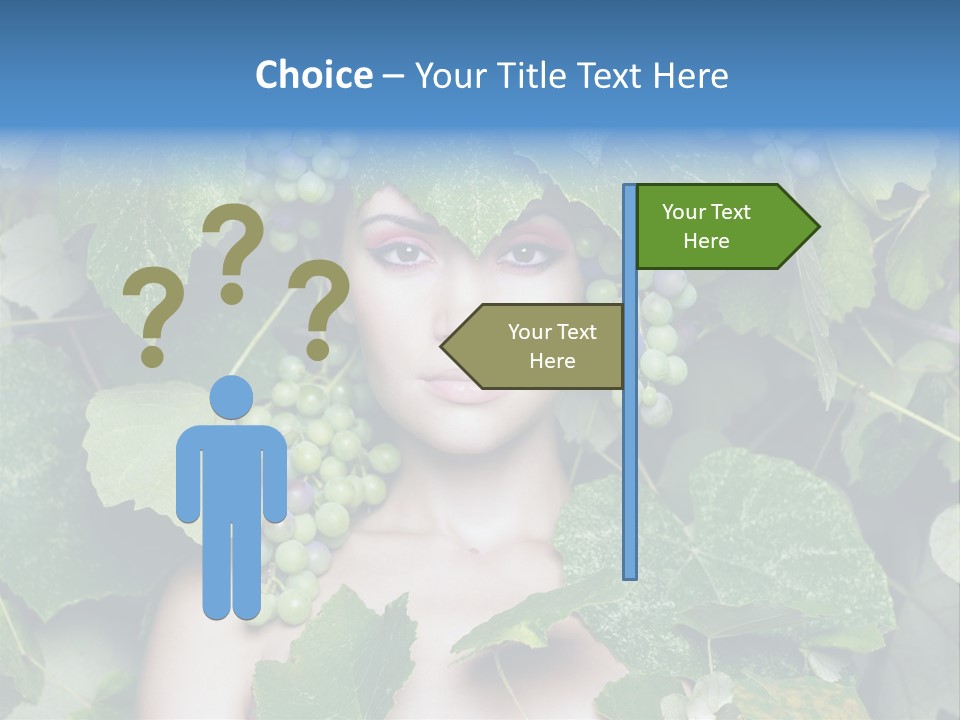 Grapes Body Lady PowerPoint Template