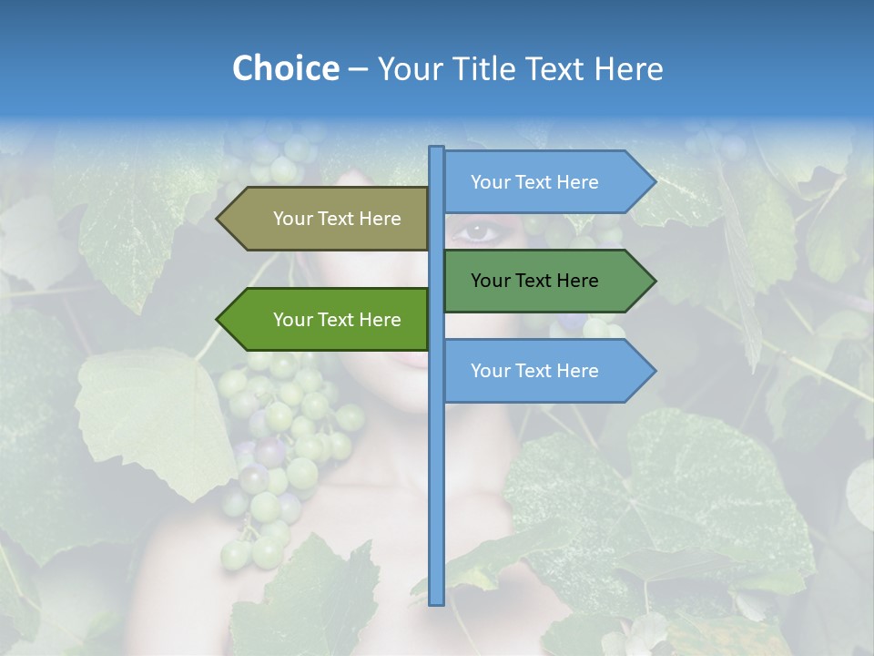 Grapes Body Lady PowerPoint Template