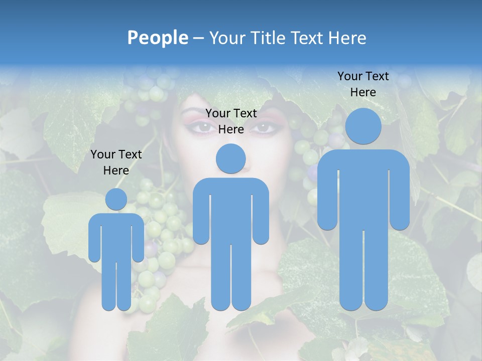 Grapes Body Lady PowerPoint Template