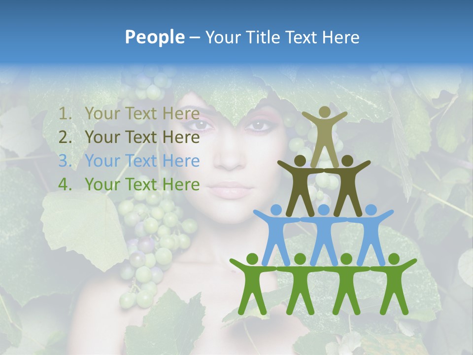 Grapes Body Lady PowerPoint Template