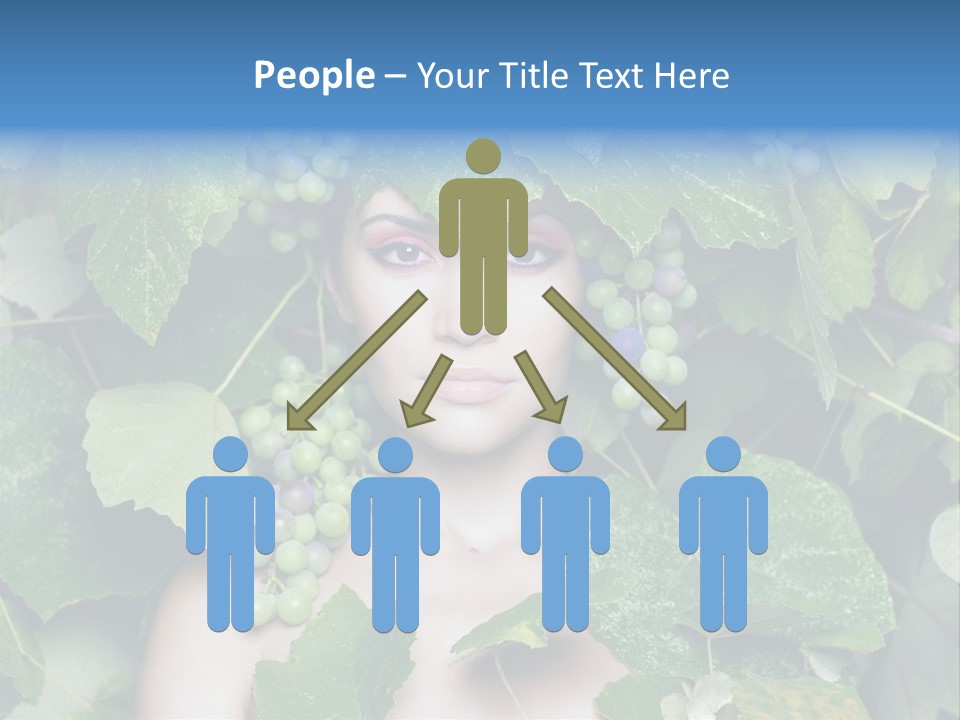 Grapes Body Lady PowerPoint Template