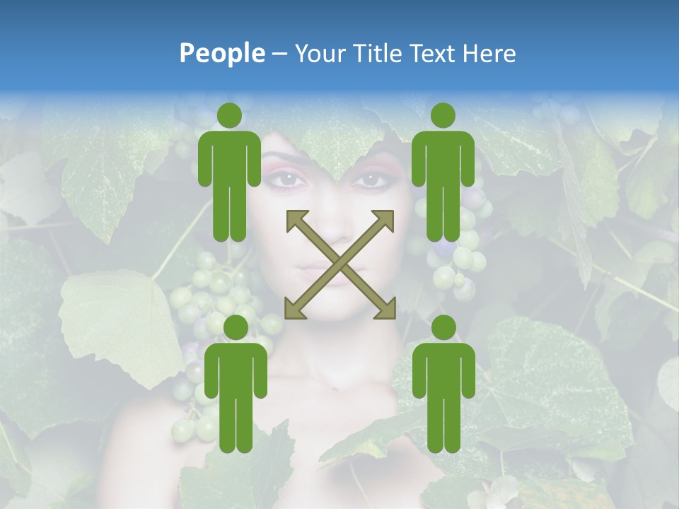 Grapes Body Lady PowerPoint Template