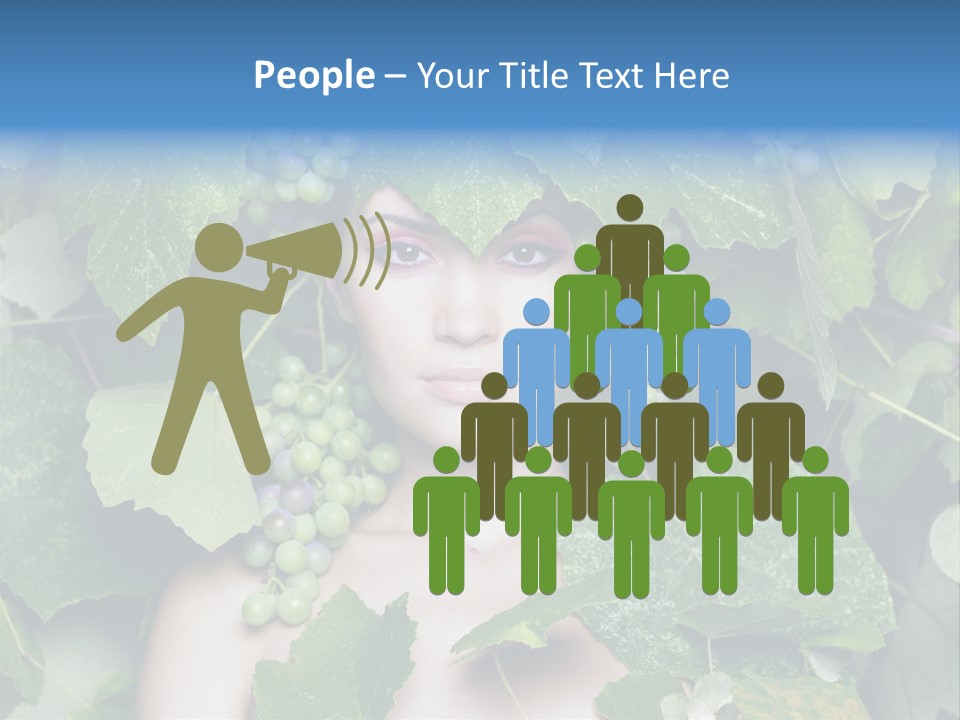 Grapes Body Lady PowerPoint Template