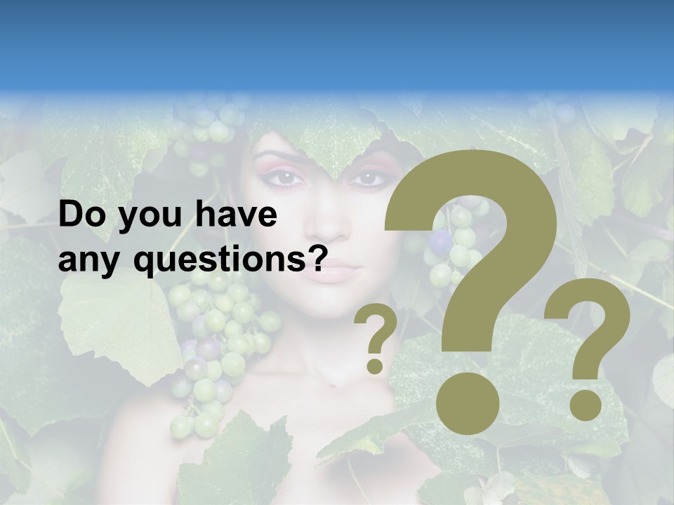 Grapes Body Lady PowerPoint Template