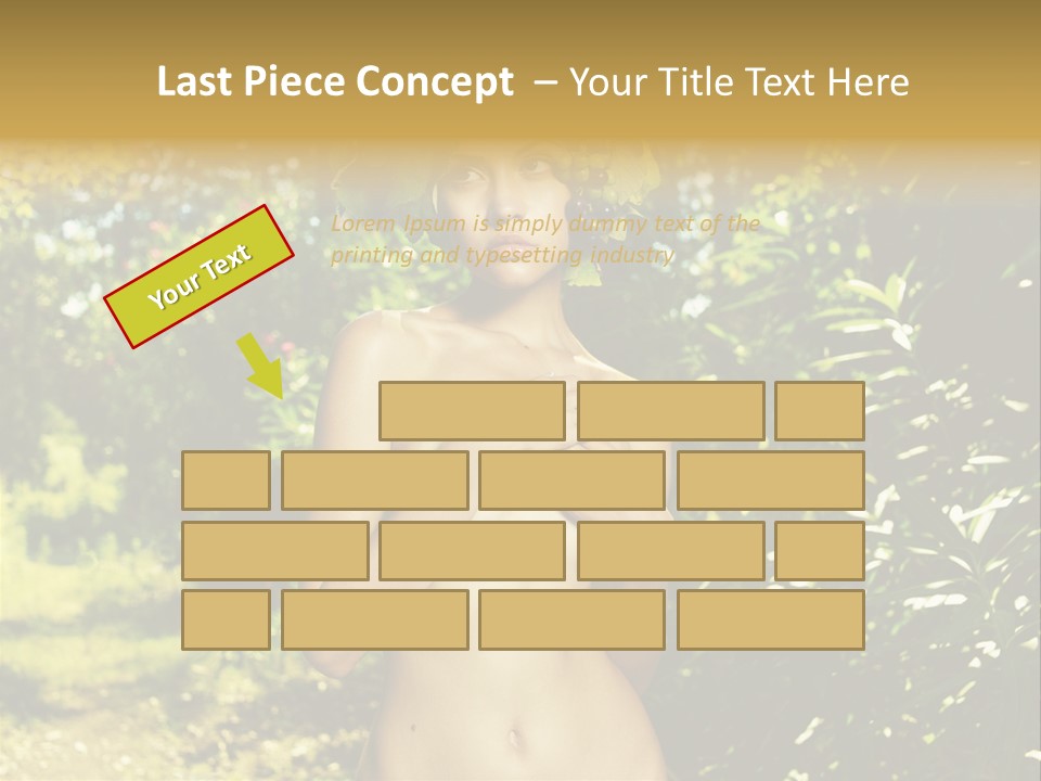 Lady Looking Wine PowerPoint Template