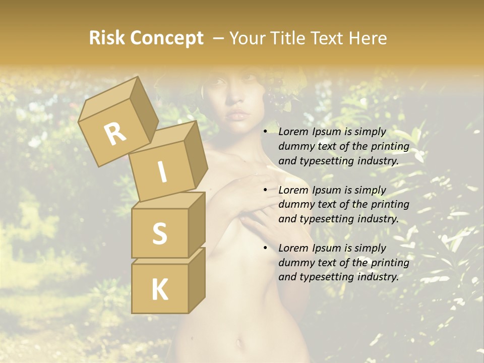 Lady Looking Wine PowerPoint Template