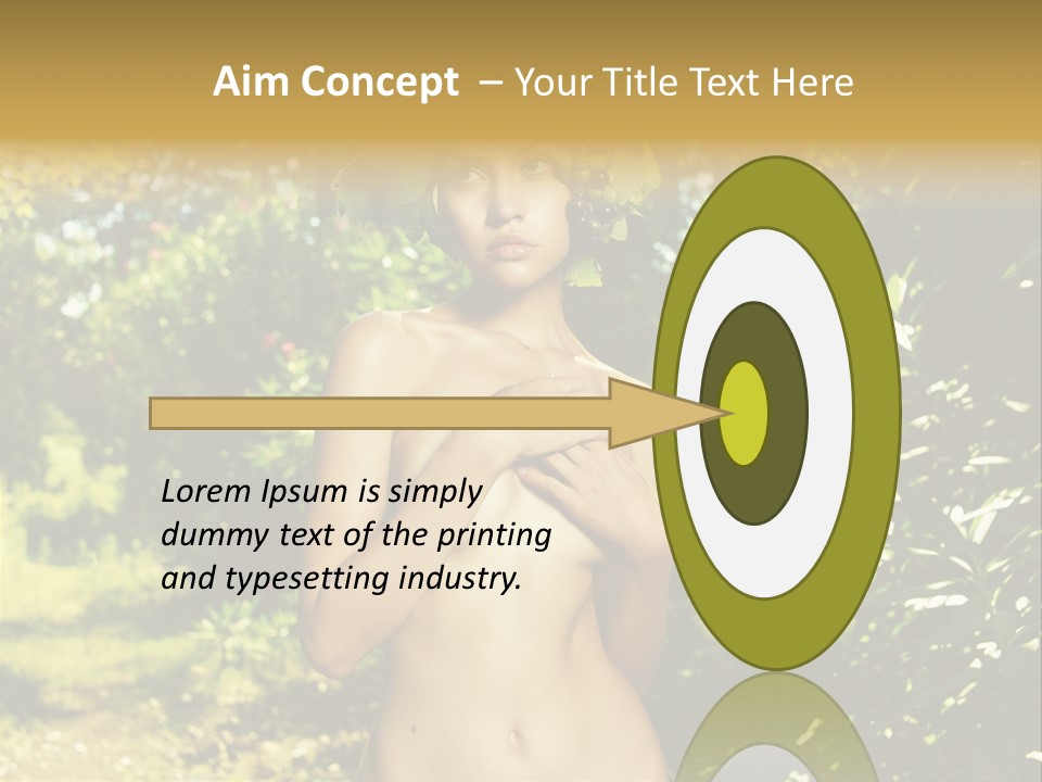 Lady Looking Wine PowerPoint Template