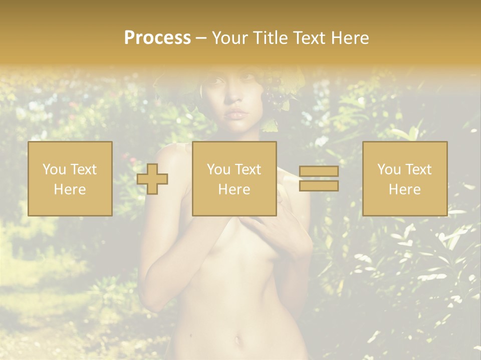 Lady Looking Wine PowerPoint Template