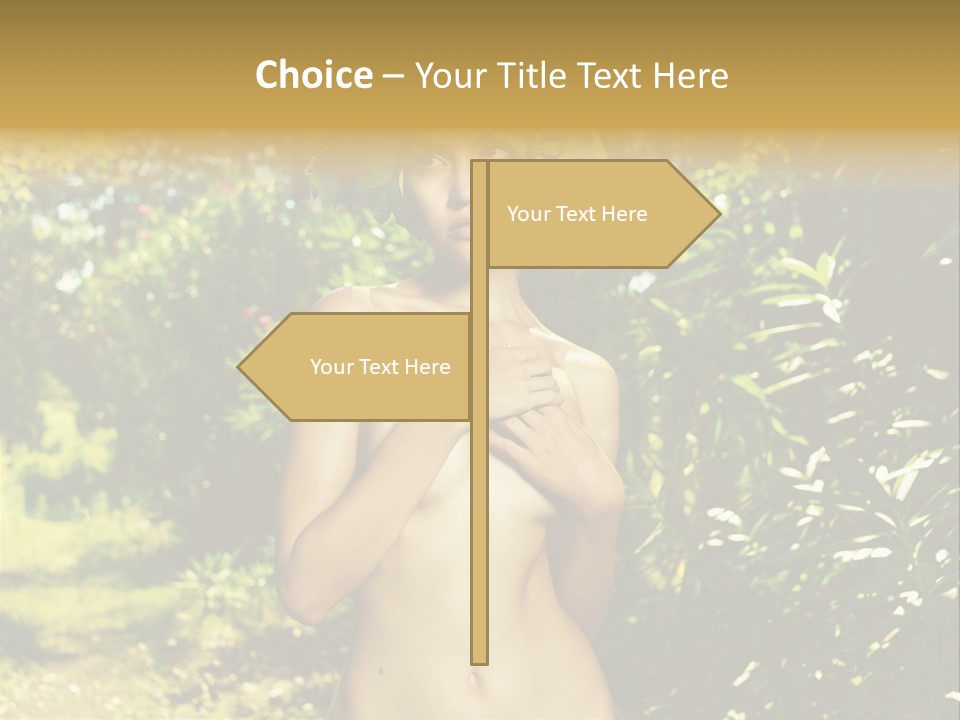 Lady Looking Wine PowerPoint Template