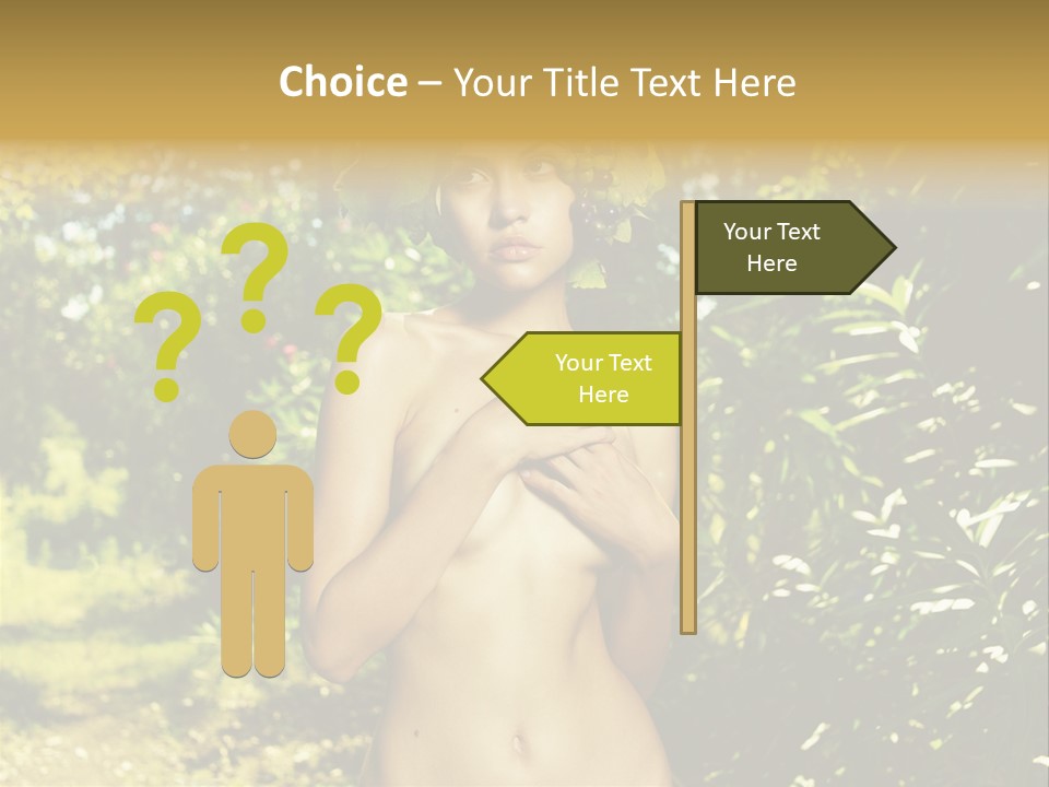 Lady Looking Wine PowerPoint Template