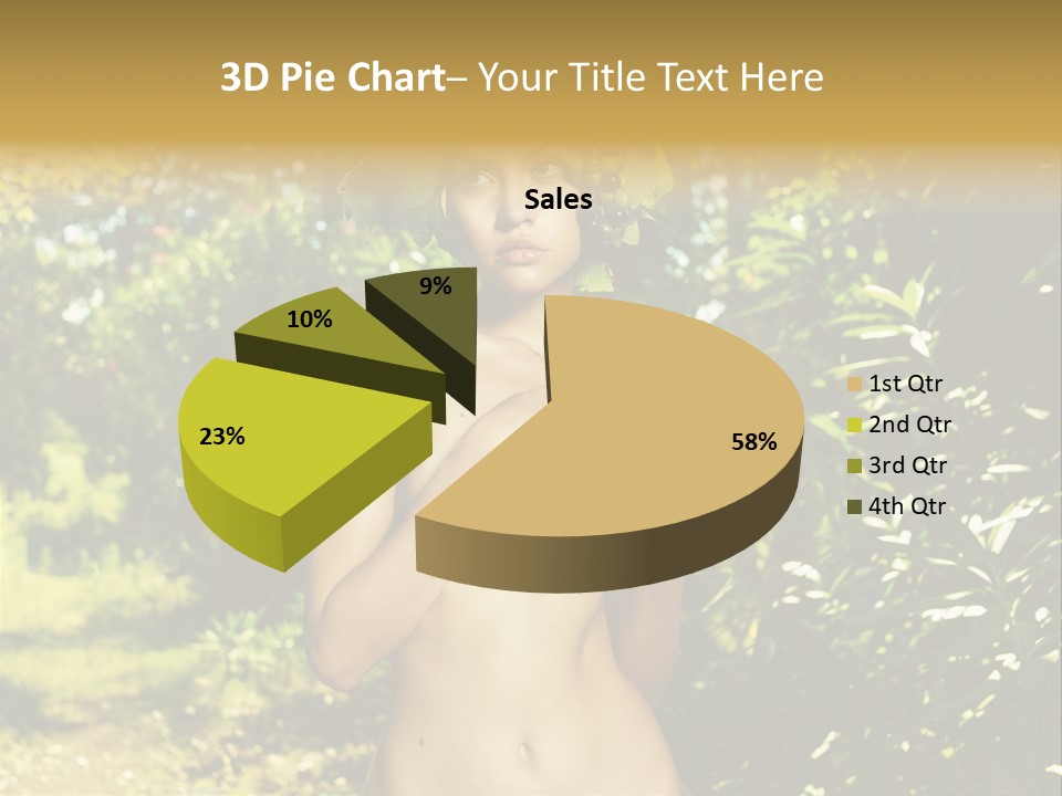 Lady Looking Wine PowerPoint Template