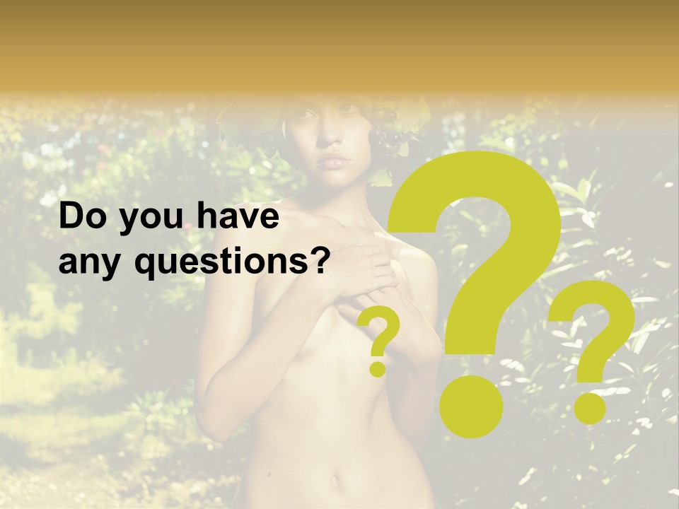 Lady Looking Wine PowerPoint Template