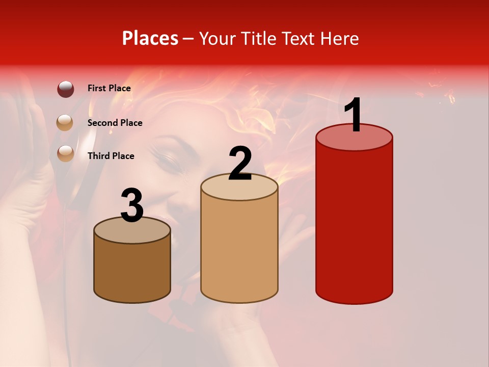 Portrait Person Flame PowerPoint Template