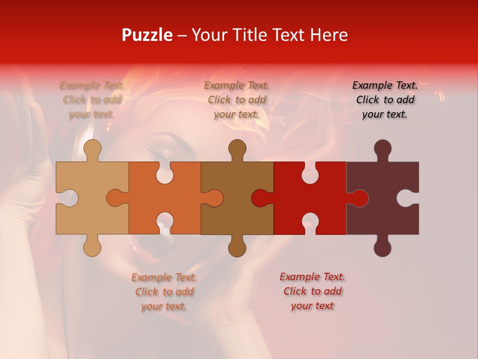 Portrait Person Flame PowerPoint Template