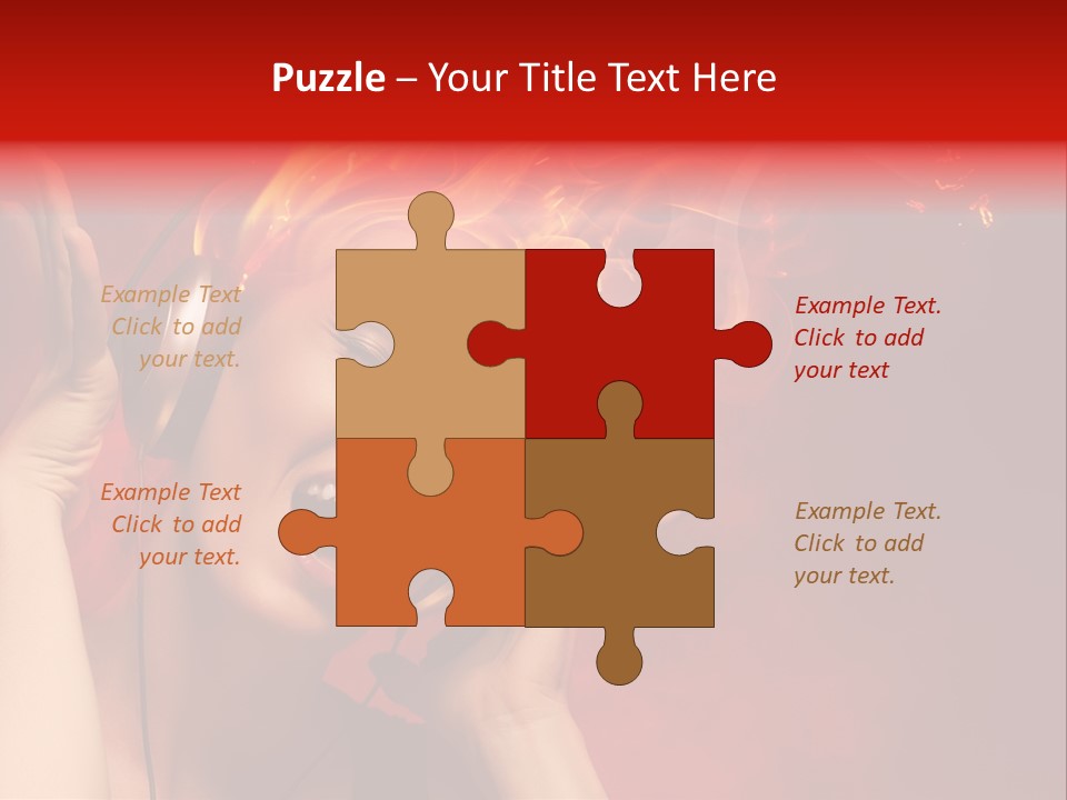 Portrait Person Flame PowerPoint Template