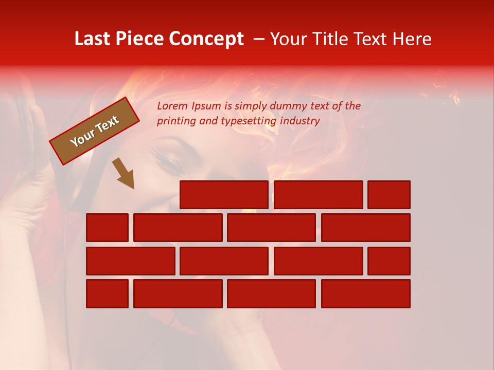 Portrait Person Flame PowerPoint Template