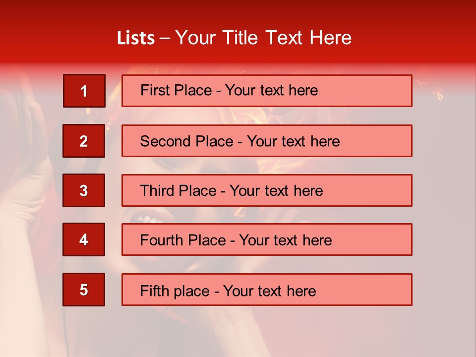 Portrait Person Flame PowerPoint Template