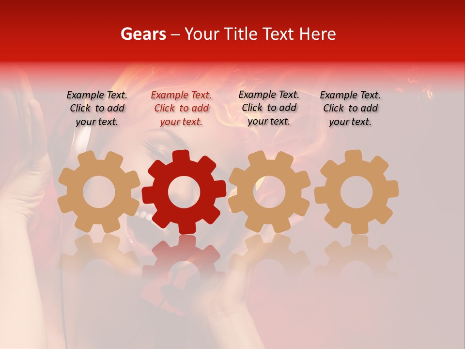 Portrait Person Flame PowerPoint Template