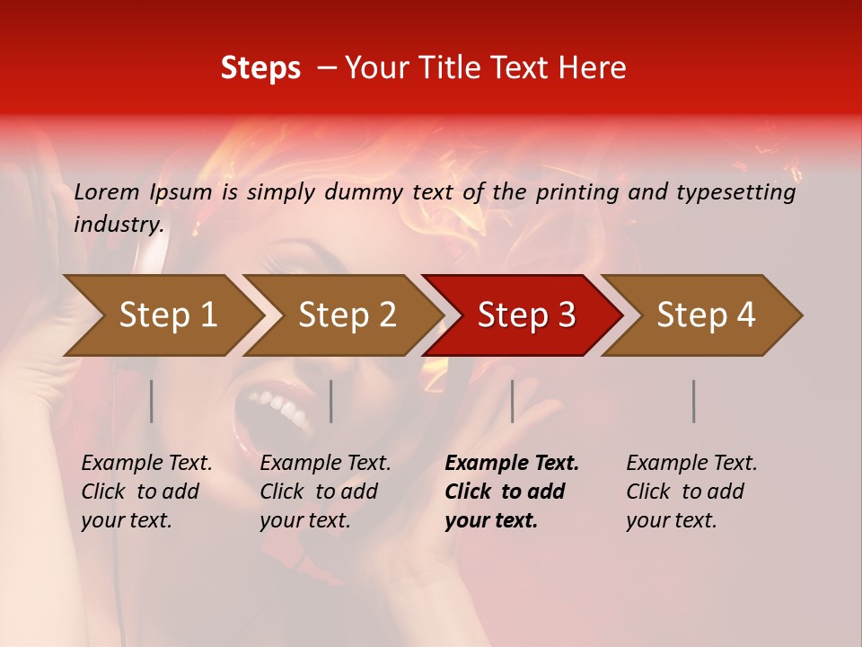 Portrait Person Flame PowerPoint Template