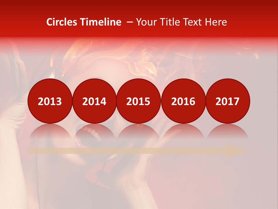 Portrait Person Flame PowerPoint Template