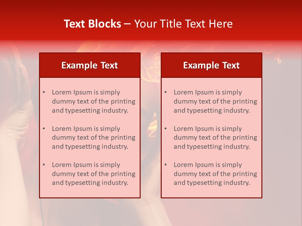 Portrait Person Flame PowerPoint Template