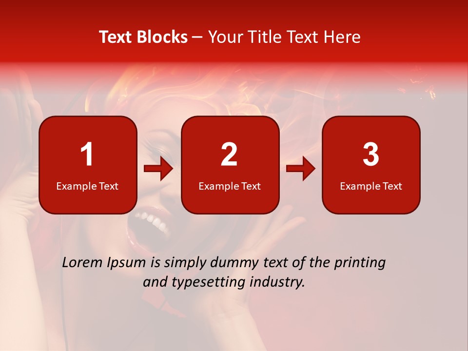 Portrait Person Flame PowerPoint Template