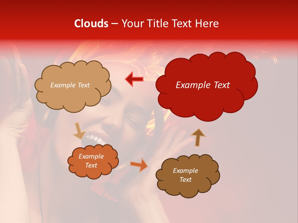 Portrait Person Flame PowerPoint Template