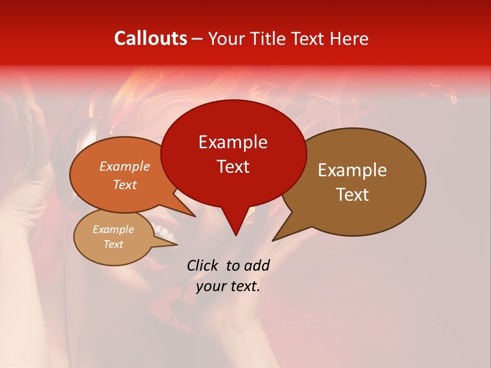 Portrait Person Flame PowerPoint Template