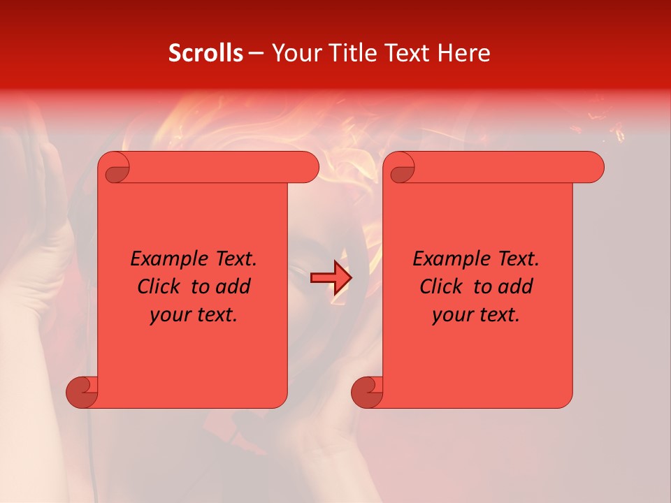 Portrait Person Flame PowerPoint Template