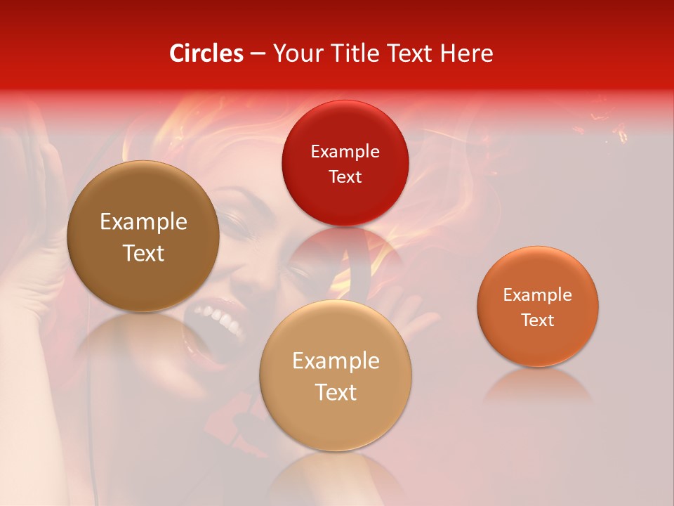 Portrait Person Flame PowerPoint Template