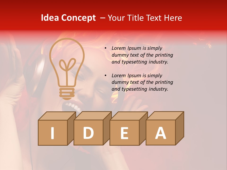 Portrait Person Flame PowerPoint Template