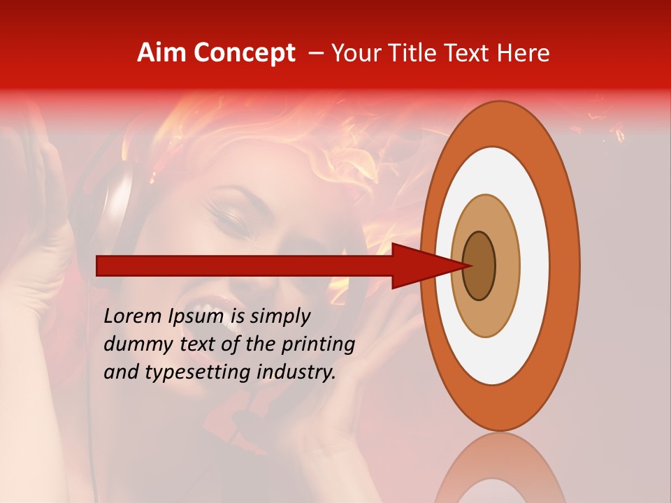 Portrait Person Flame PowerPoint Template