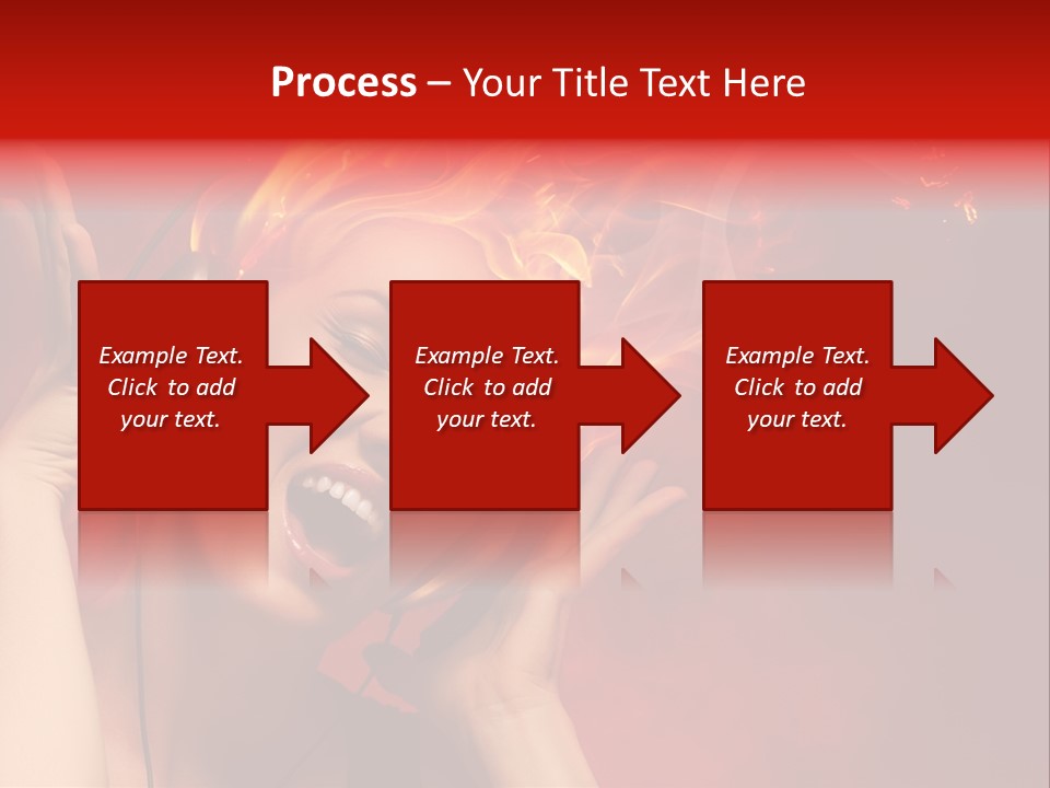 Portrait Person Flame PowerPoint Template