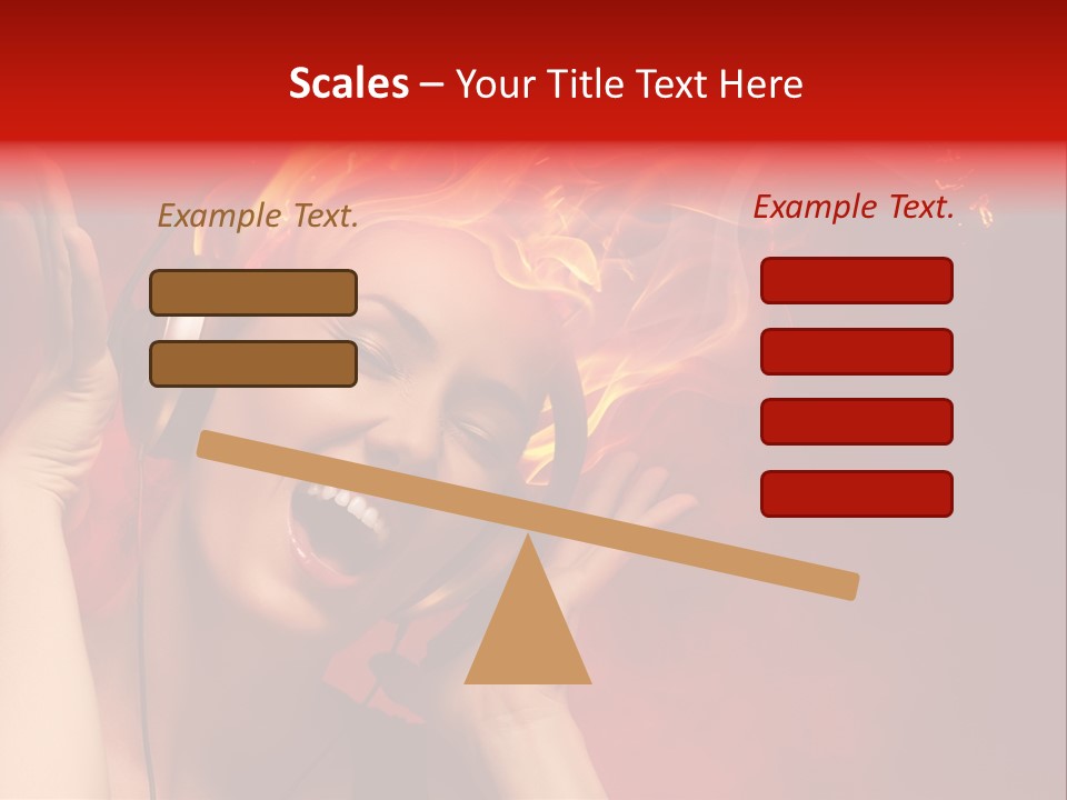 Portrait Person Flame PowerPoint Template