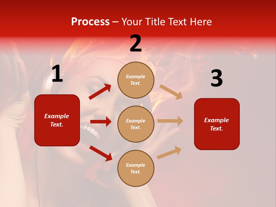 Portrait Person Flame PowerPoint Template