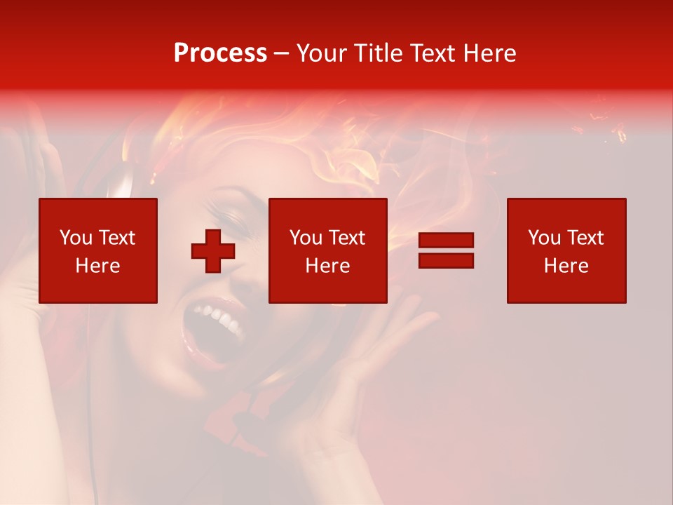 Portrait Person Flame PowerPoint Template