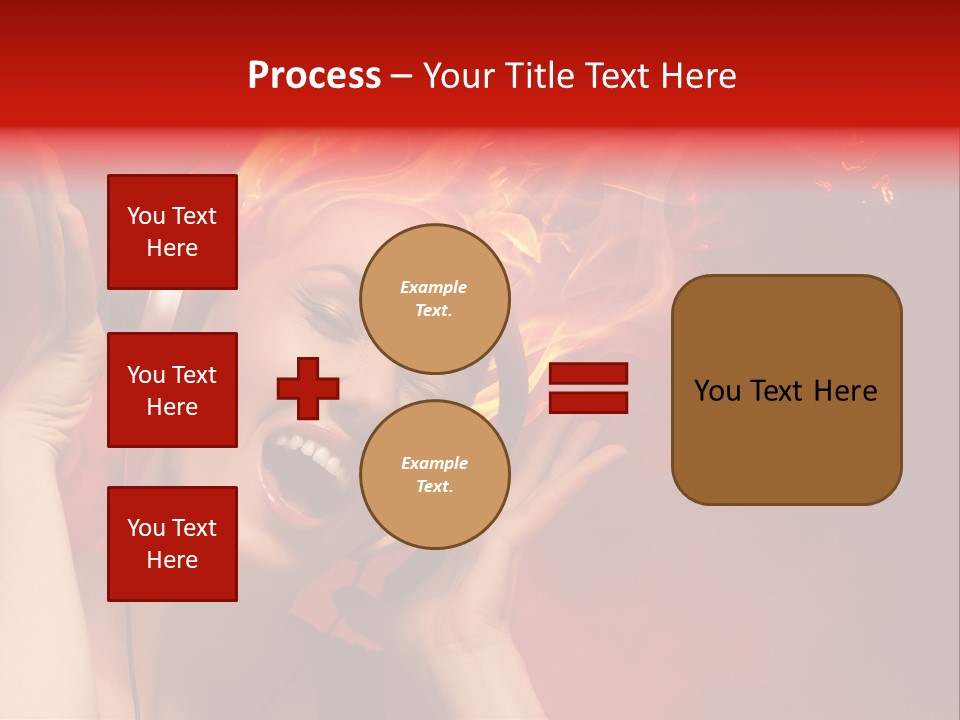 Portrait Person Flame PowerPoint Template
