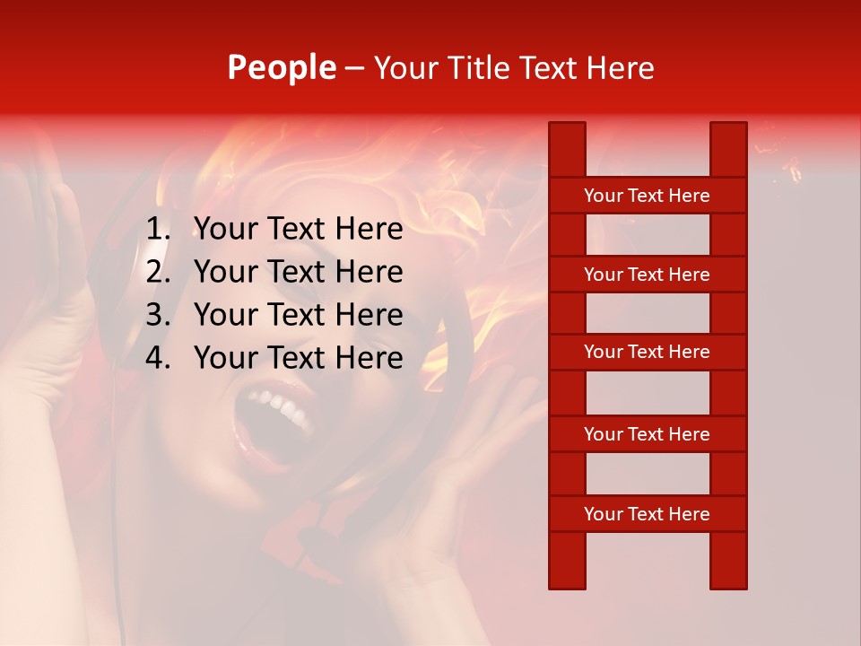 Portrait Person Flame PowerPoint Template