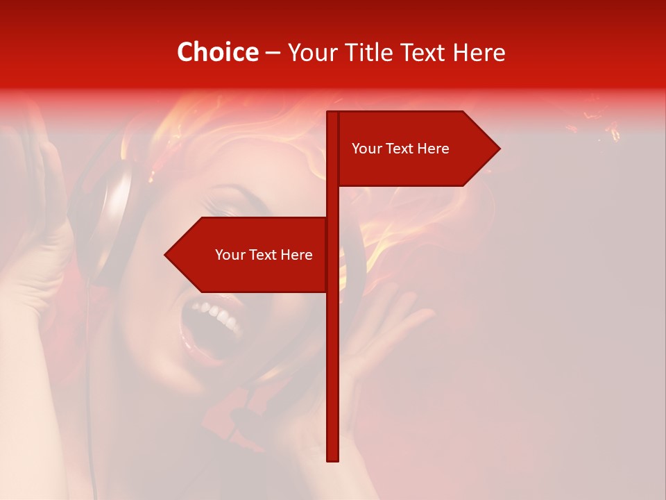 Portrait Person Flame PowerPoint Template