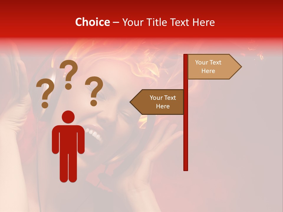 Portrait Person Flame PowerPoint Template