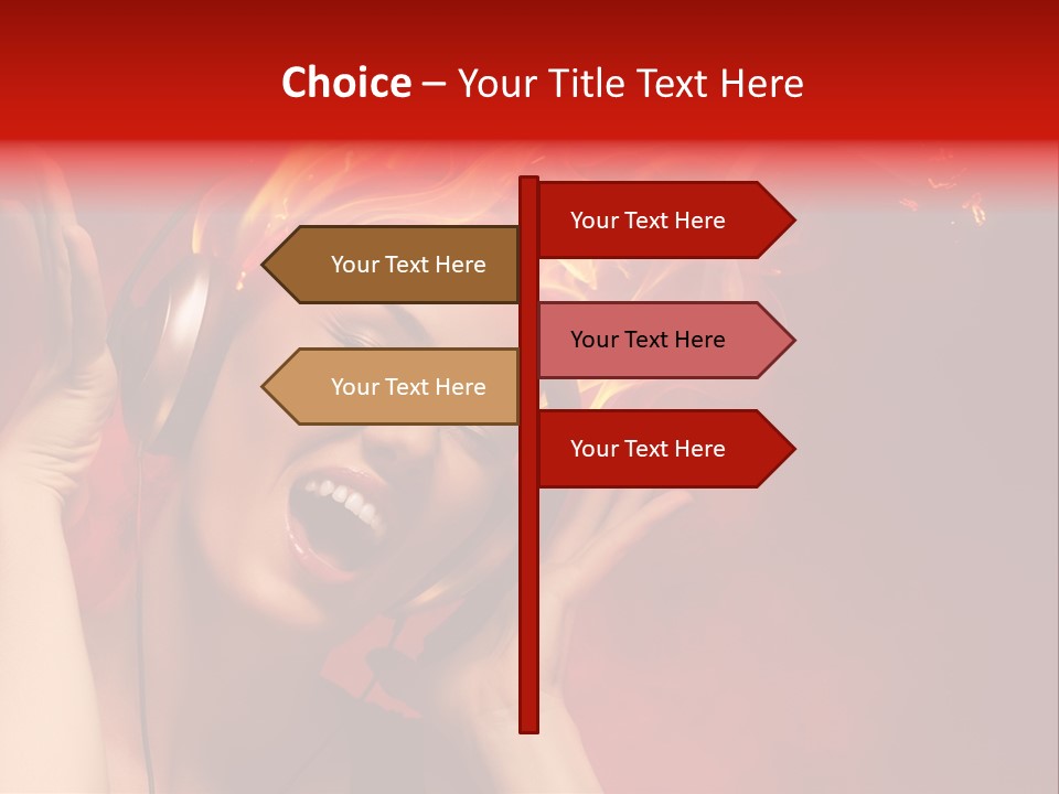 Portrait Person Flame PowerPoint Template