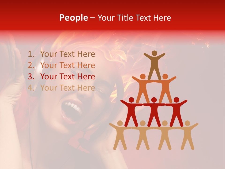 Portrait Person Flame PowerPoint Template