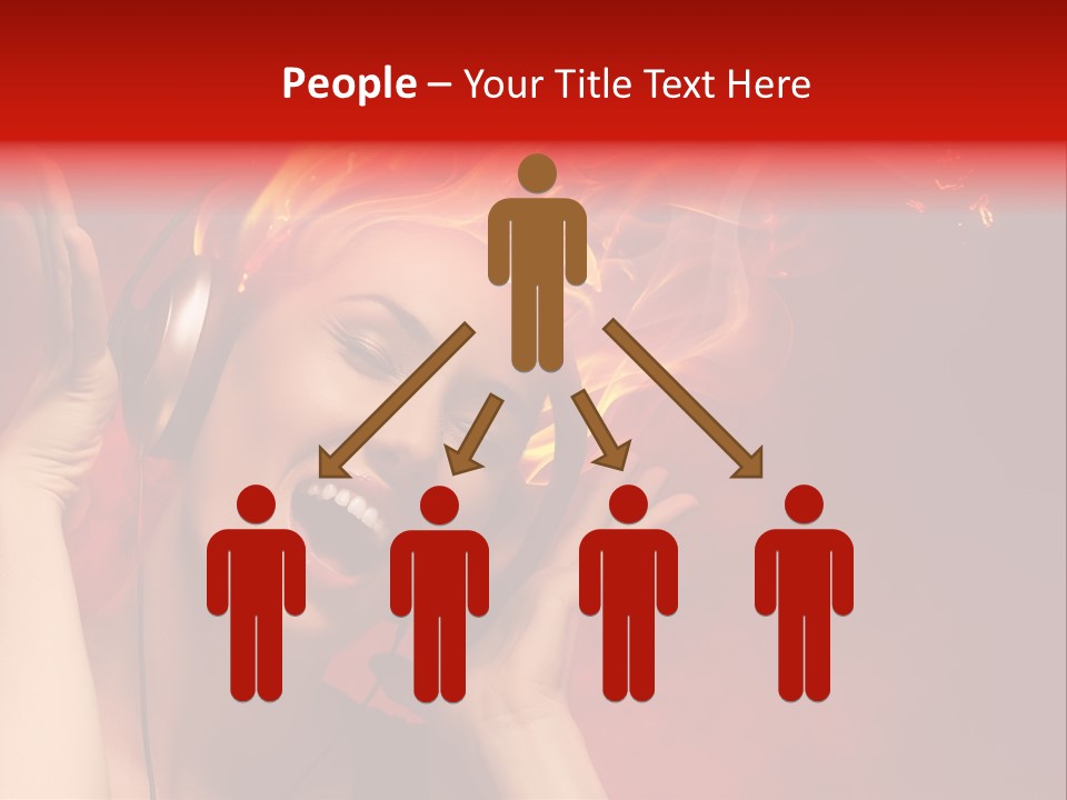Portrait Person Flame PowerPoint Template