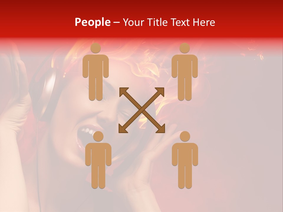 Portrait Person Flame PowerPoint Template