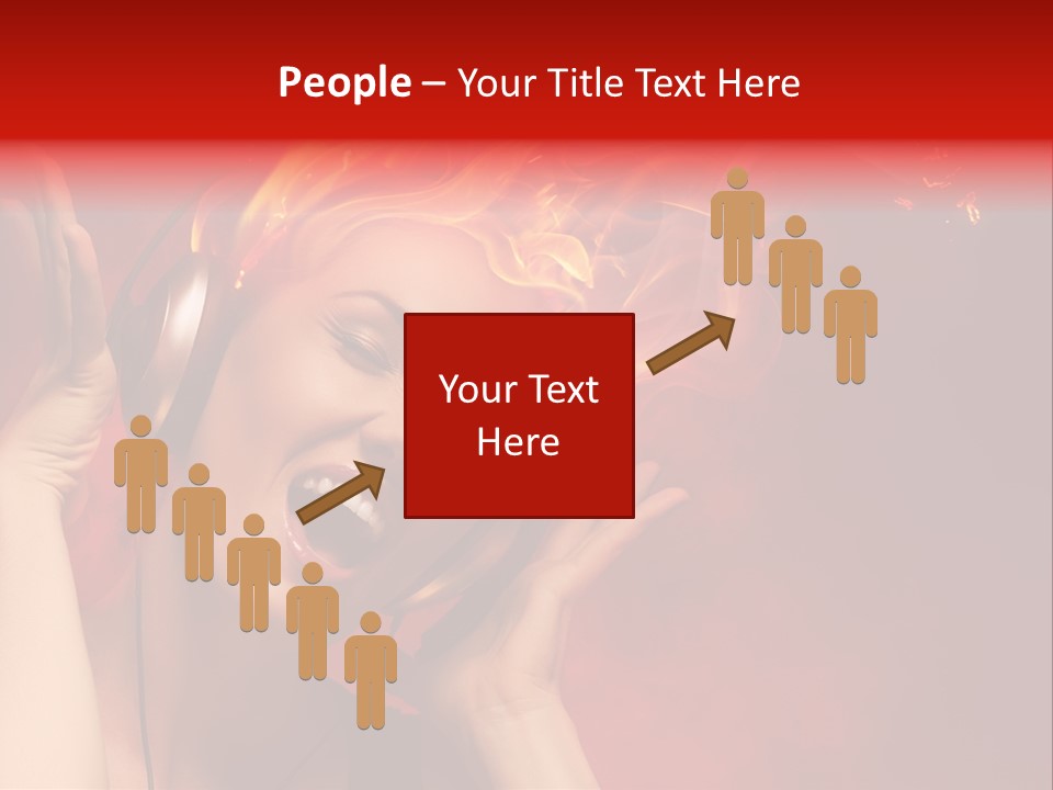 Portrait Person Flame PowerPoint Template